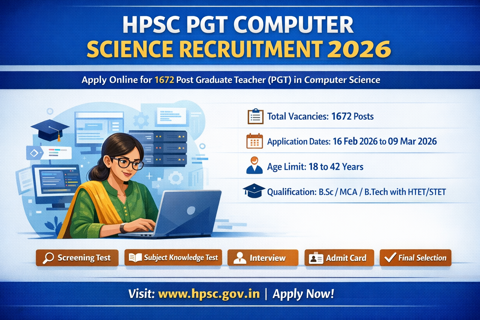 HPSC PGT Computer Science Recruitment 2026