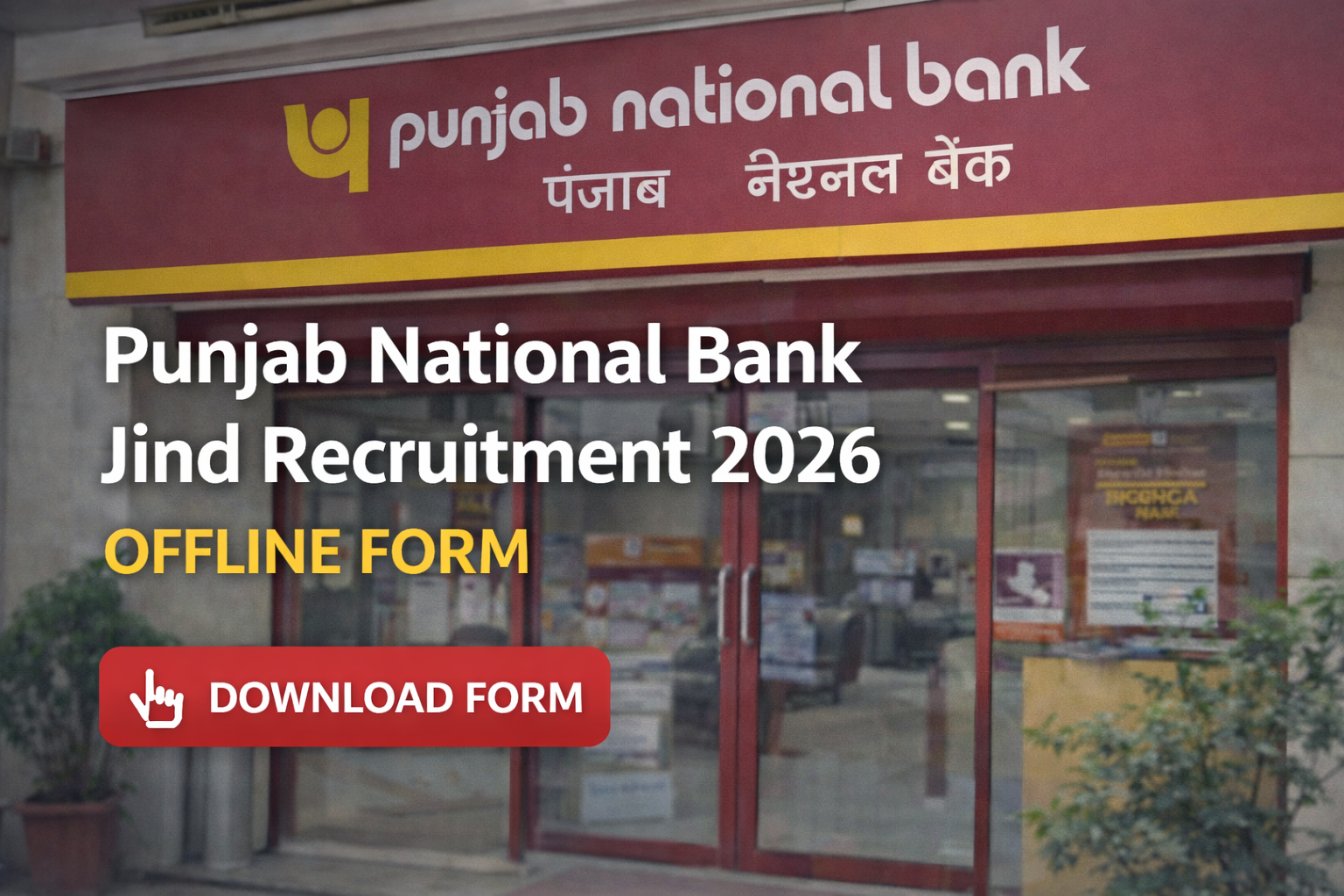 Punjab National Bank Jind Recruitment 2026