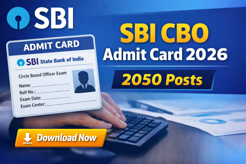 SBI CBO Admit Card 2026