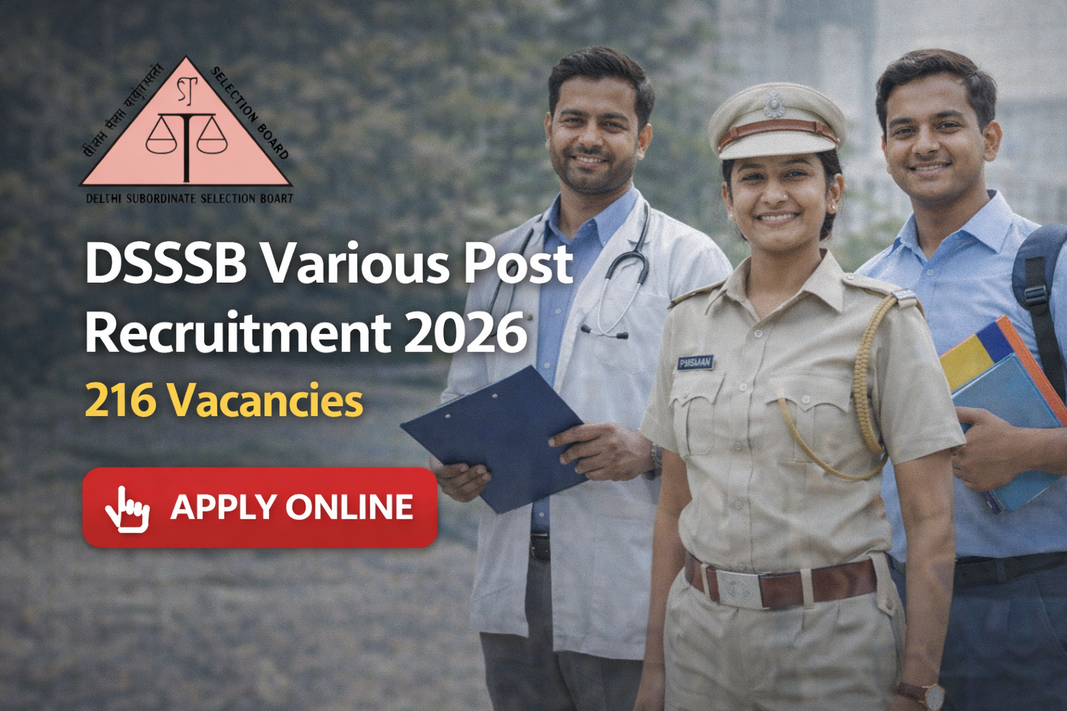 DSSSB Various Post Recruitment 2026