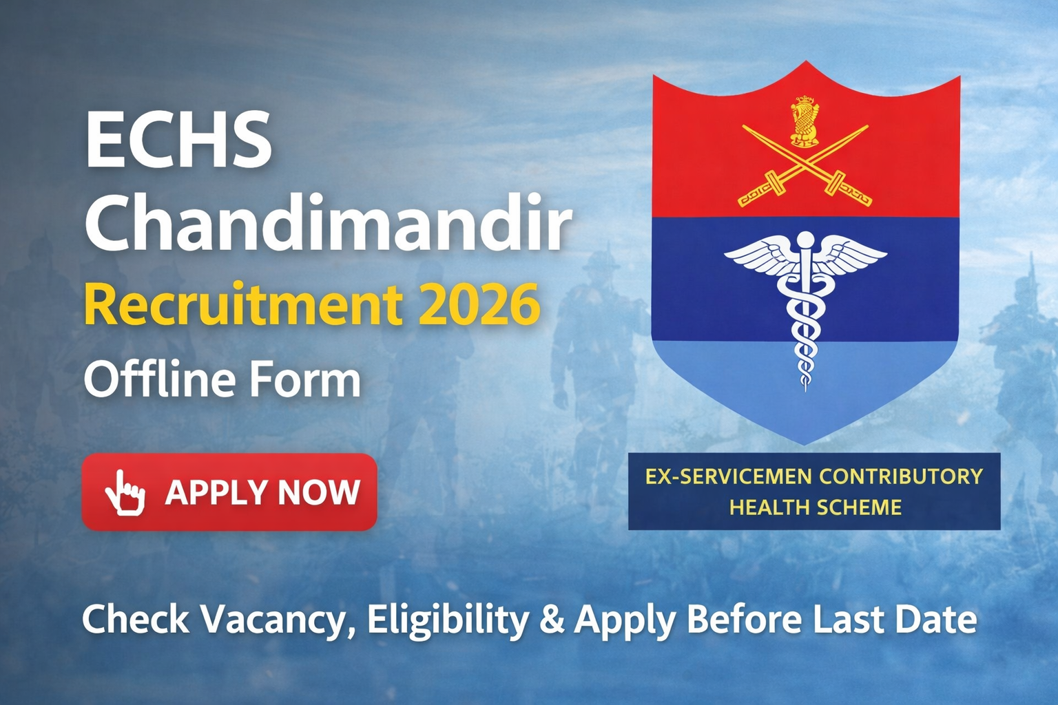 ECHS Chandimandir Vacancy 2026 Offline Form