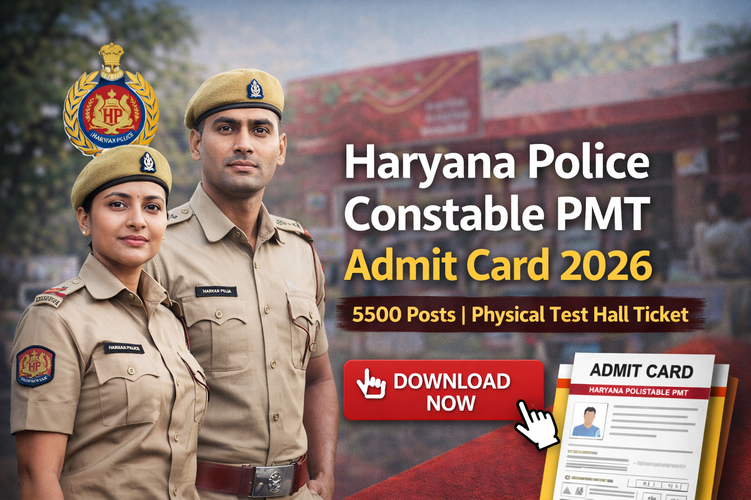 Haryana Police Constable PMT Admit Card 2026