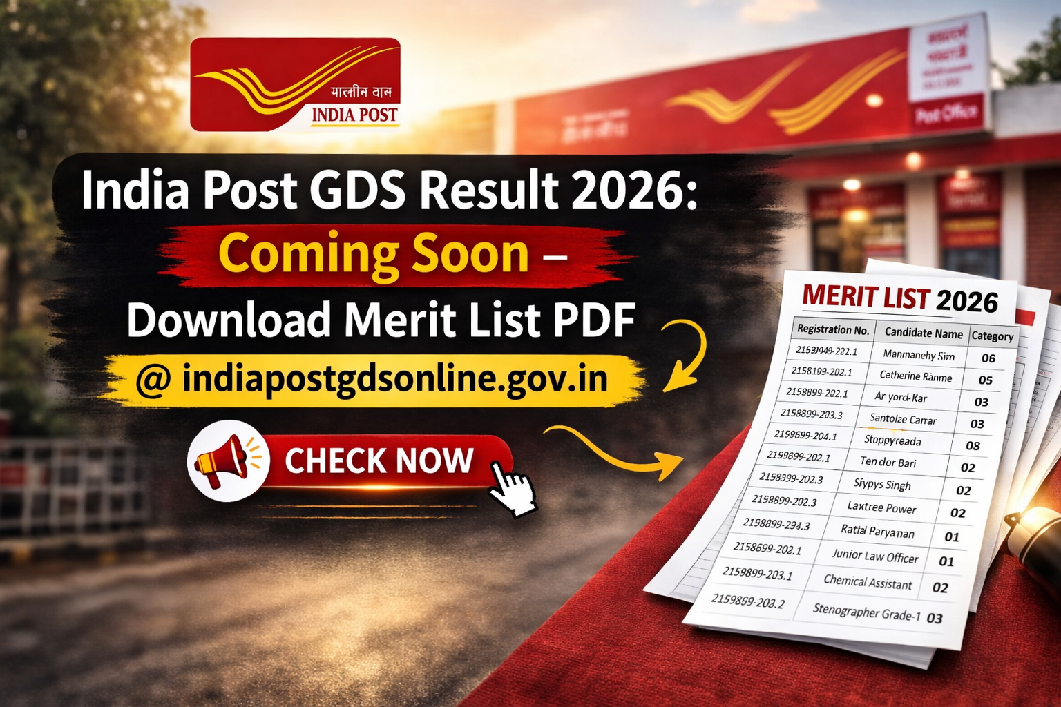 India Post GDS Result 2026