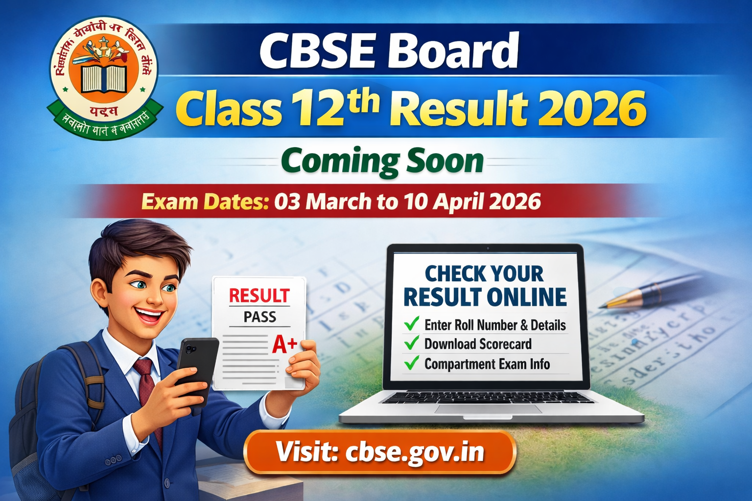 CBSE Class 12th Result 2026