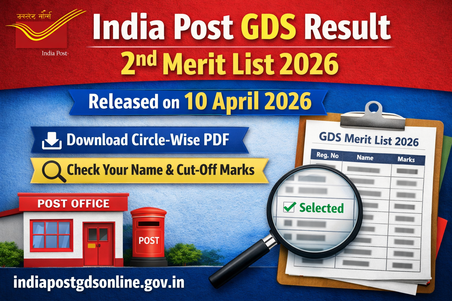 India Post GDS Result 2nd Merit List