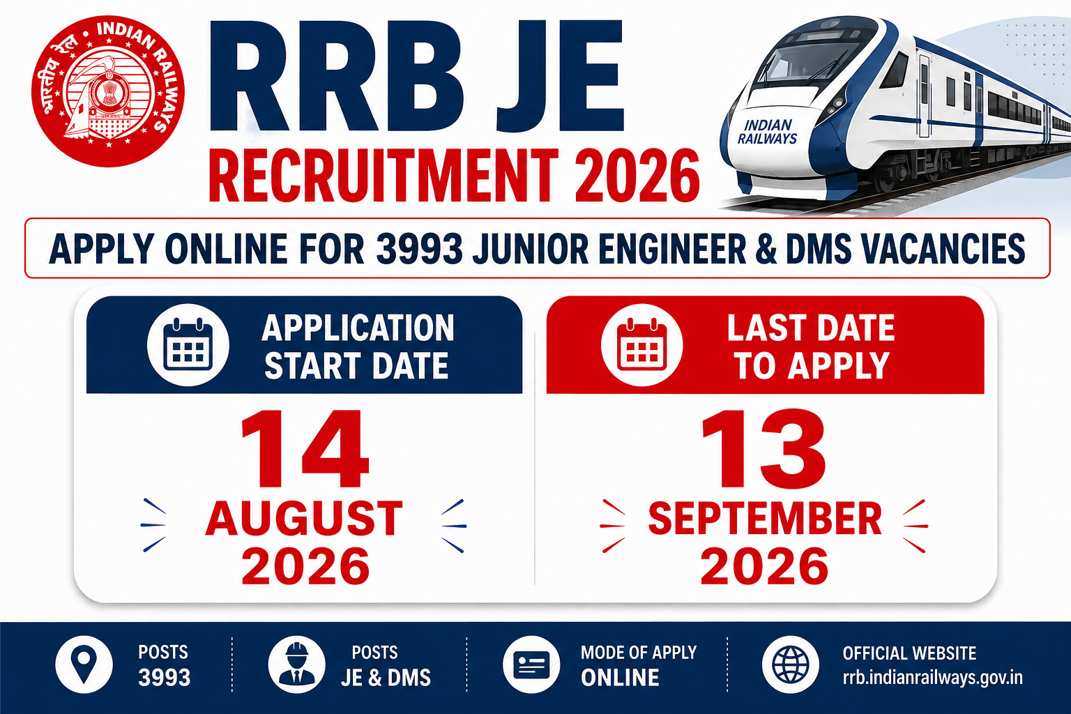RRB JE Recruitment 2026